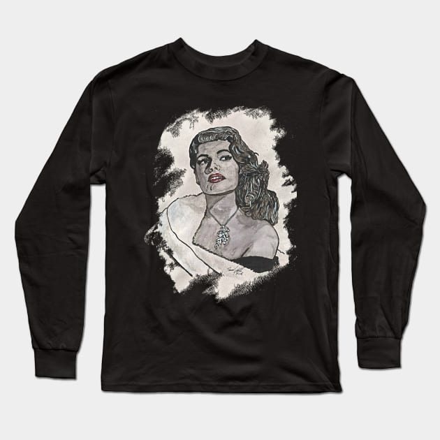 Rita Hayworth Long Sleeve T-Shirt by BladeAvenger